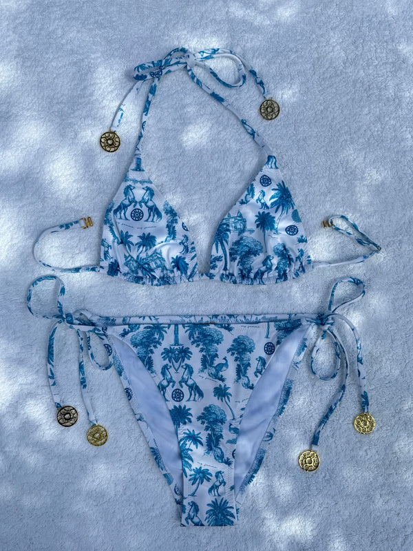 Bikini Bianca in Blue Horse prints