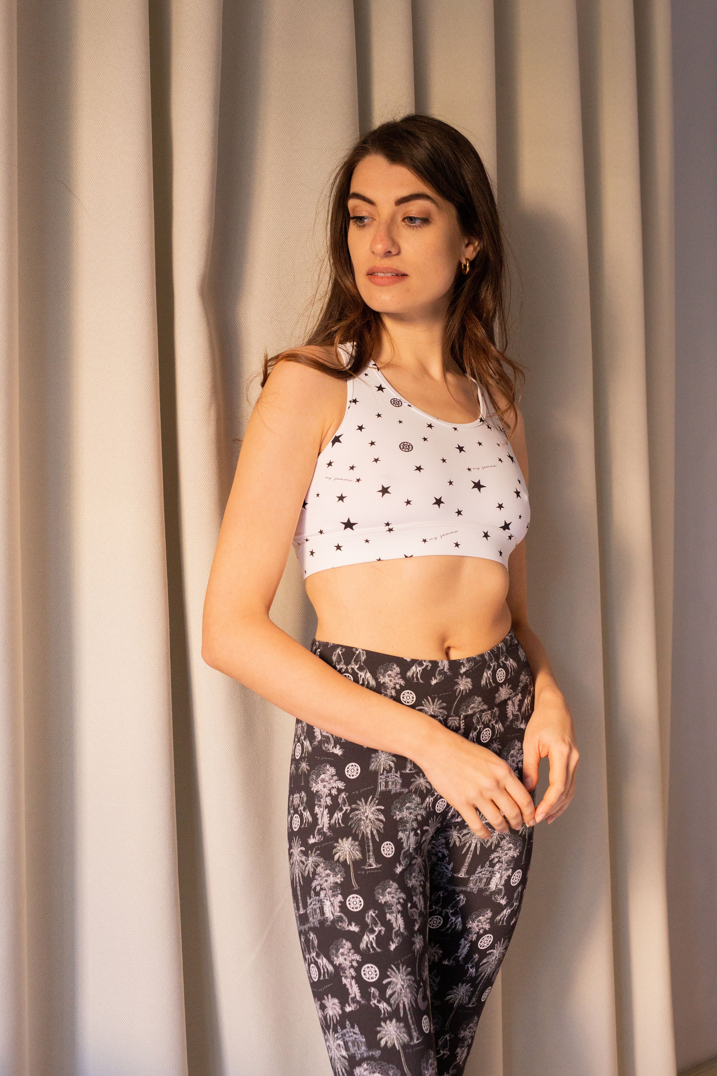 Leggings Maddy in Black Horse Prints