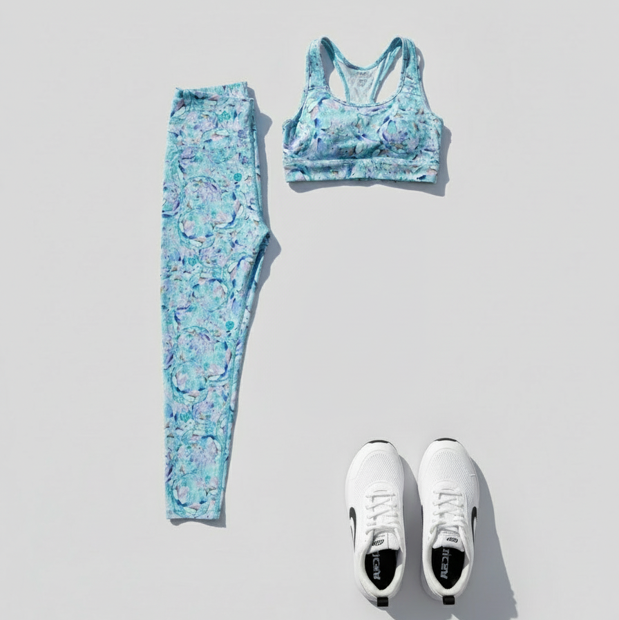 Artichoke print activewear without shorts