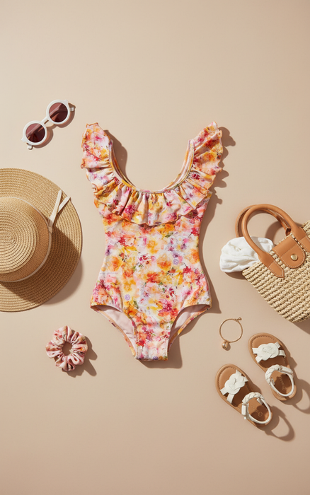 Floral Mini Swimsuit with Kids Accessories