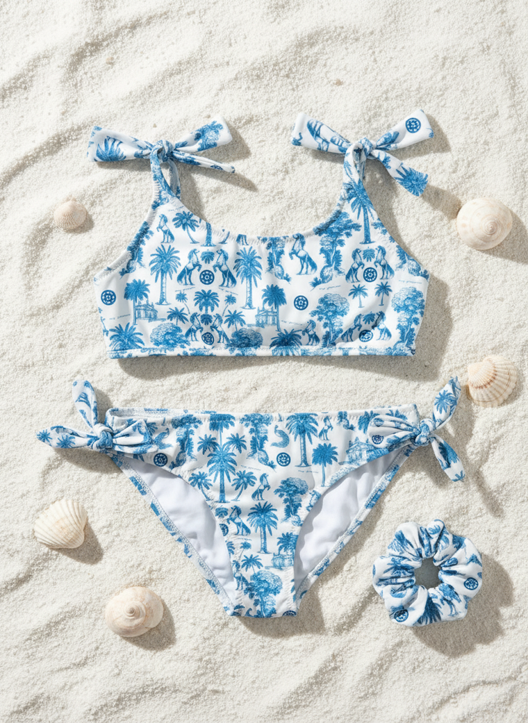 Mini Bikini in Blue Horse prints