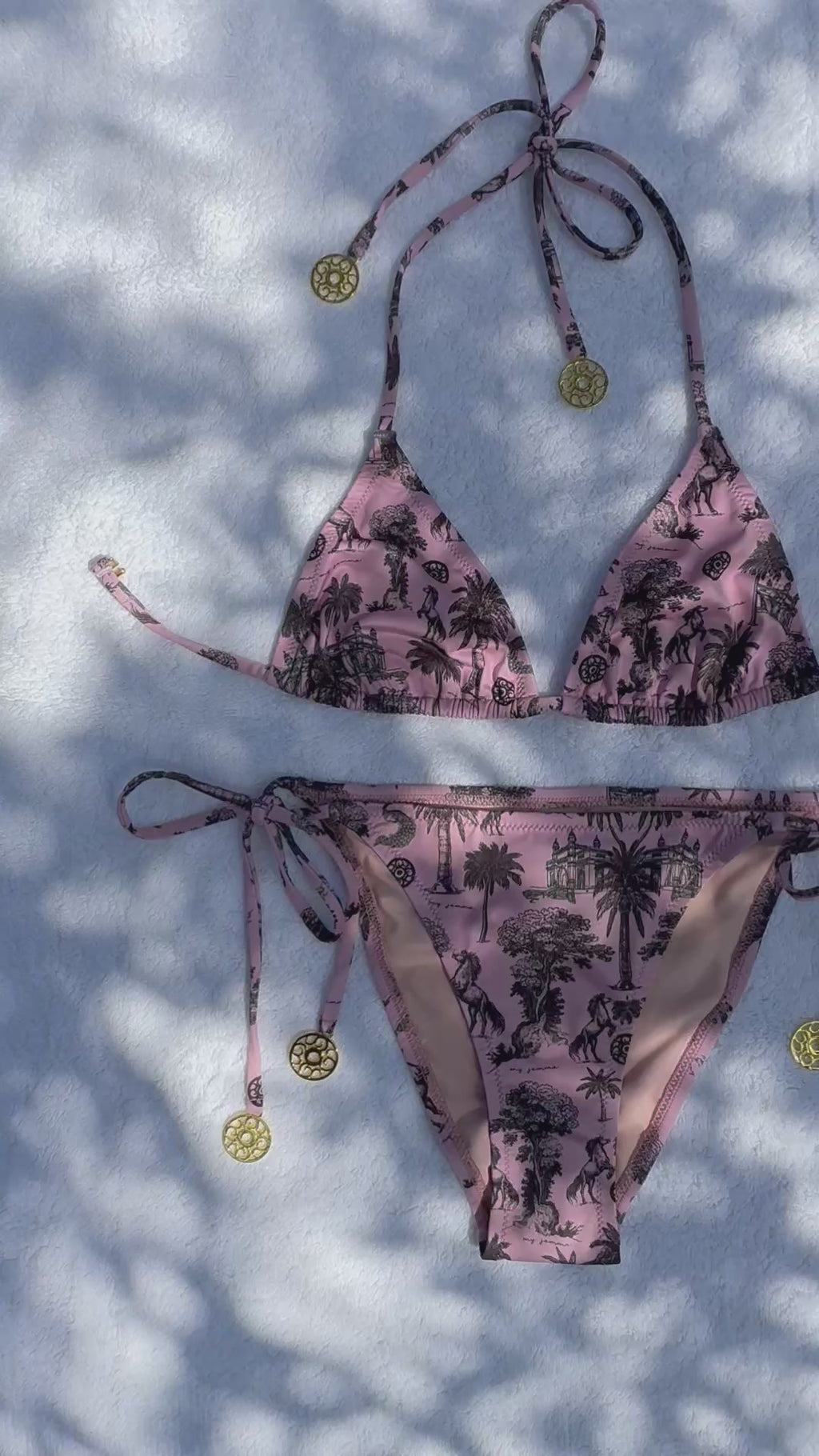 Bikini Bianca in Pink Horse prints