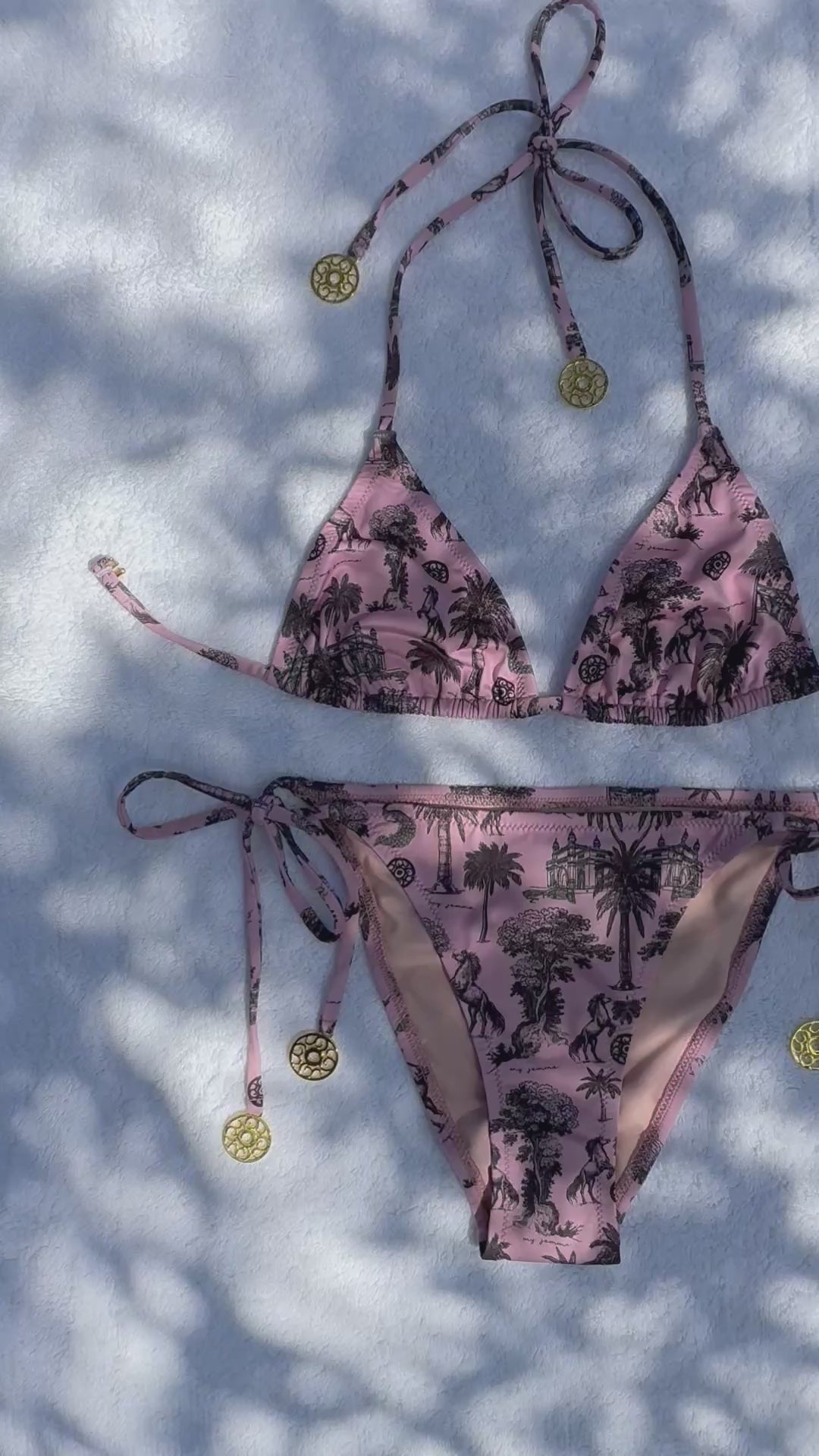 Bikini Bianca in Pink Horse prints
