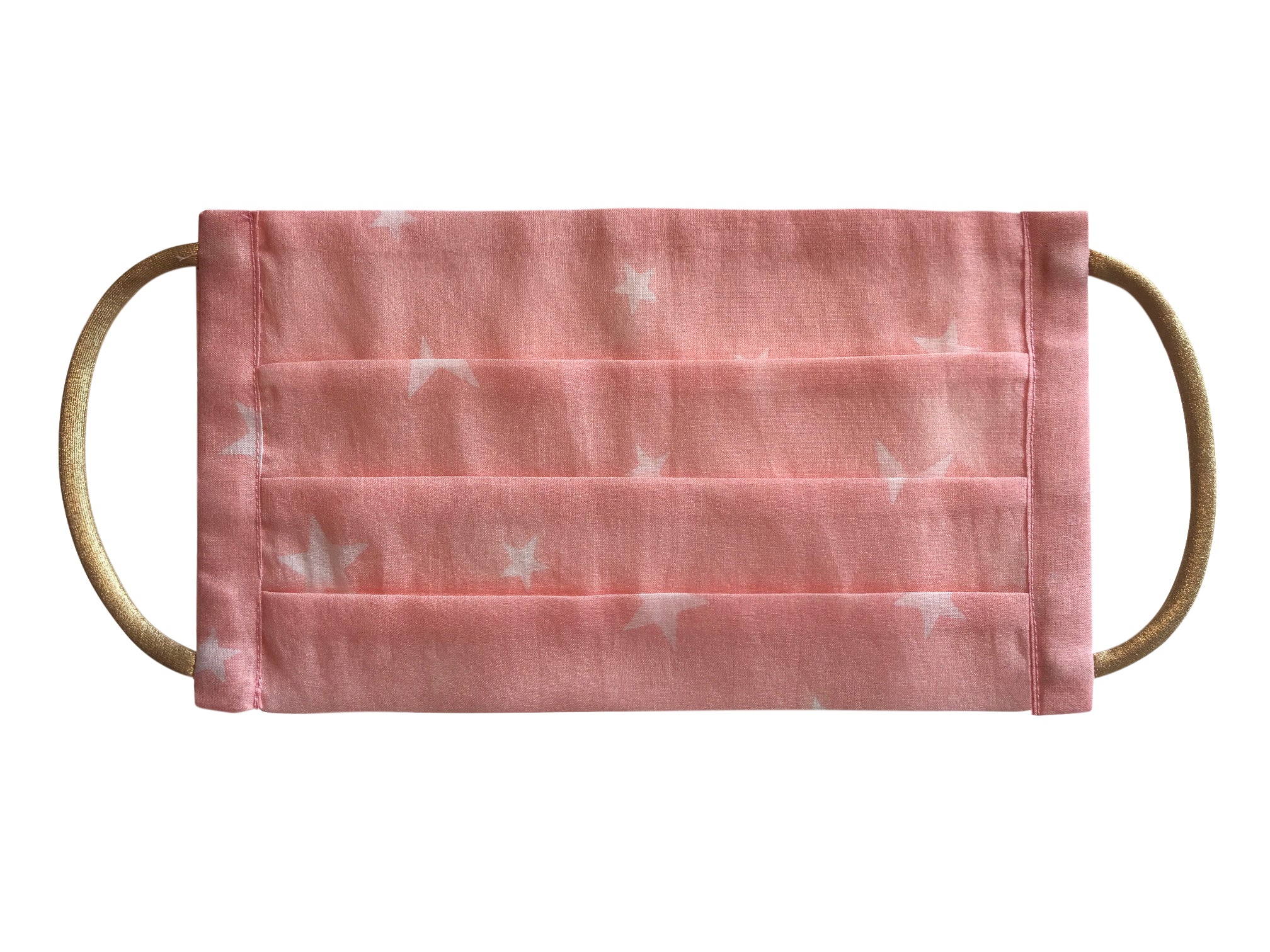 Face Mask in eco cotton printed pink star print - My Jemma